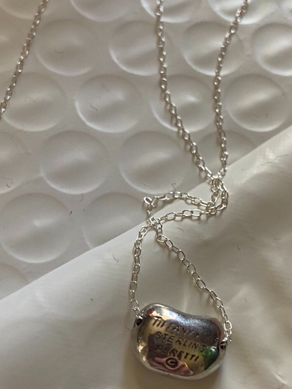 Tiny Tiffany Bean Elsa Peretti necklace